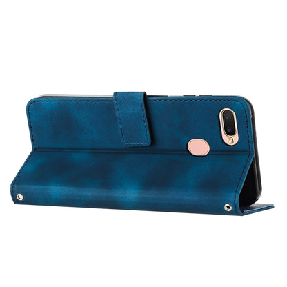 OPPO A5s Dream Triangle Leather Wallet Phone Case with Lanyard, Card Slot, Cash Compartment, Foldable Kickstand, Shockproof PU TPU Protective Cover