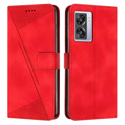 OPPO A57 5G 2022 Dream Triangle Leather Wallet Phone Case with Lanyard, Card Slot, Cash Compartment, Foldable Kickstand, Shockproof PU TPU Protective Cover