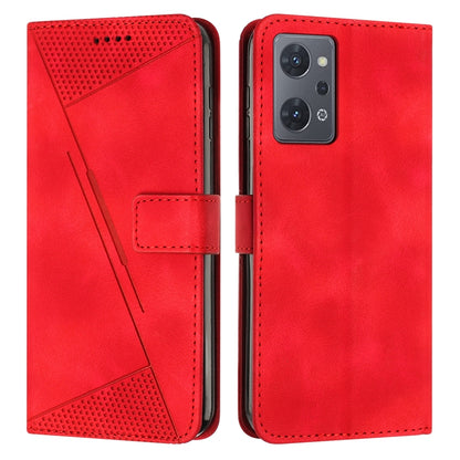 OPPO Reno7 A JP Version Dream Triangle Leather Wallet Phone Case with Lanyard, Card Slot, Cash Compartment, Foldable Kickstand, Shockproof PU TPU Protective Cover