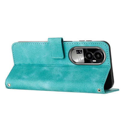 OPPO Reno10 Pro+ Dream Triangle Leather Wallet Phone Case with Lanyard, Card Slot, Cash Compartment, Foldable Kickstand, Shockproof PU TPU Protective Cover