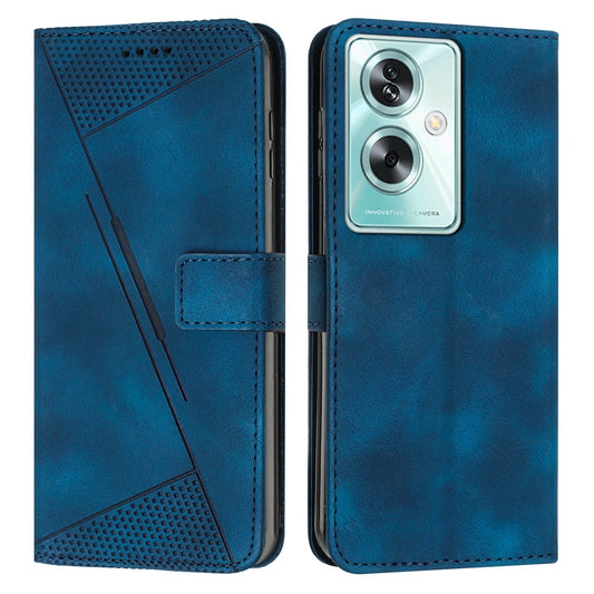 OPPO A79 5G Dream Triangle Leather Wallet Phone Case with Lanyard, Card Slot, Cash Compartment, Foldable Kickstand, Shockproof PU TPU Protective Cover