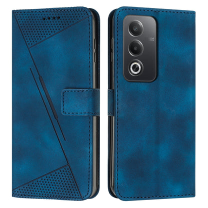 OPPO A3 Pro Dream Triangle Leather Wallet Phone Case with Lanyard, Card Slot, Cash Compartment, Foldable Kickstand, Shockproof PU TPU Protective Cover