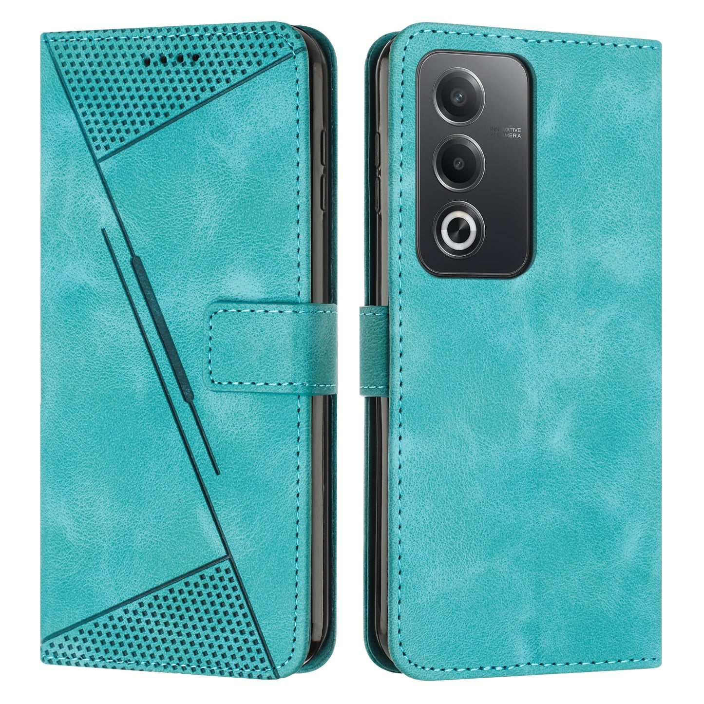 OPPO A3 Pro Dream Triangle Leather Wallet Phone Case with Lanyard, Card Slot, Cash Compartment, Foldable Kickstand, Shockproof PU TPU Protective Cover