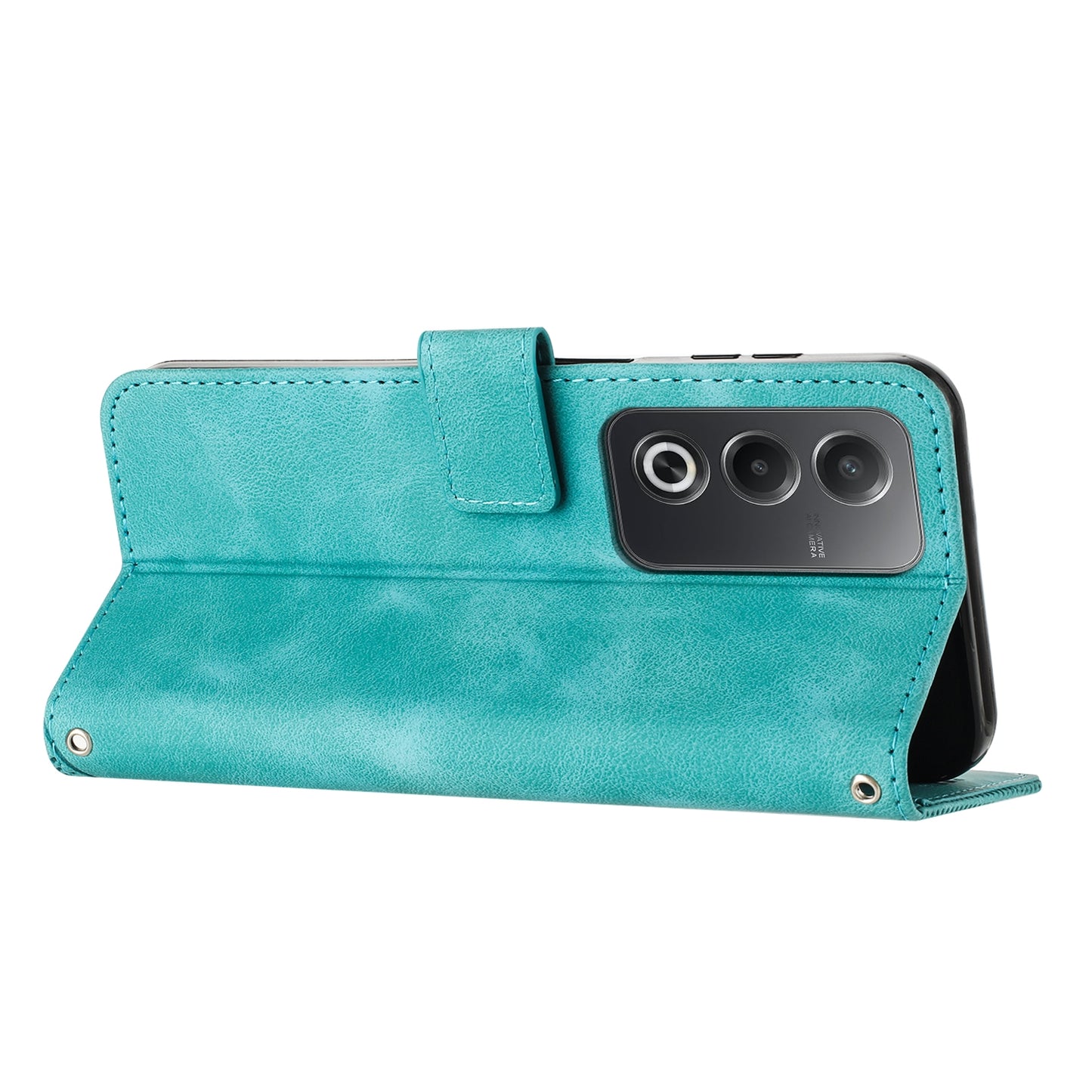 OPPO A3 Pro Dream Triangle Leather Wallet Phone Case with Lanyard, Card Slot, Cash Compartment, Foldable Kickstand, Shockproof PU TPU Protective Cover