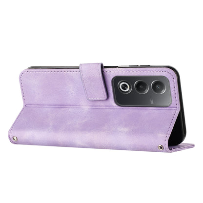 OPPO A3 Pro Dream Triangle Leather Wallet Phone Case with Lanyard, Card Slot, Cash Compartment, Foldable Kickstand, Shockproof PU TPU Protective Cover