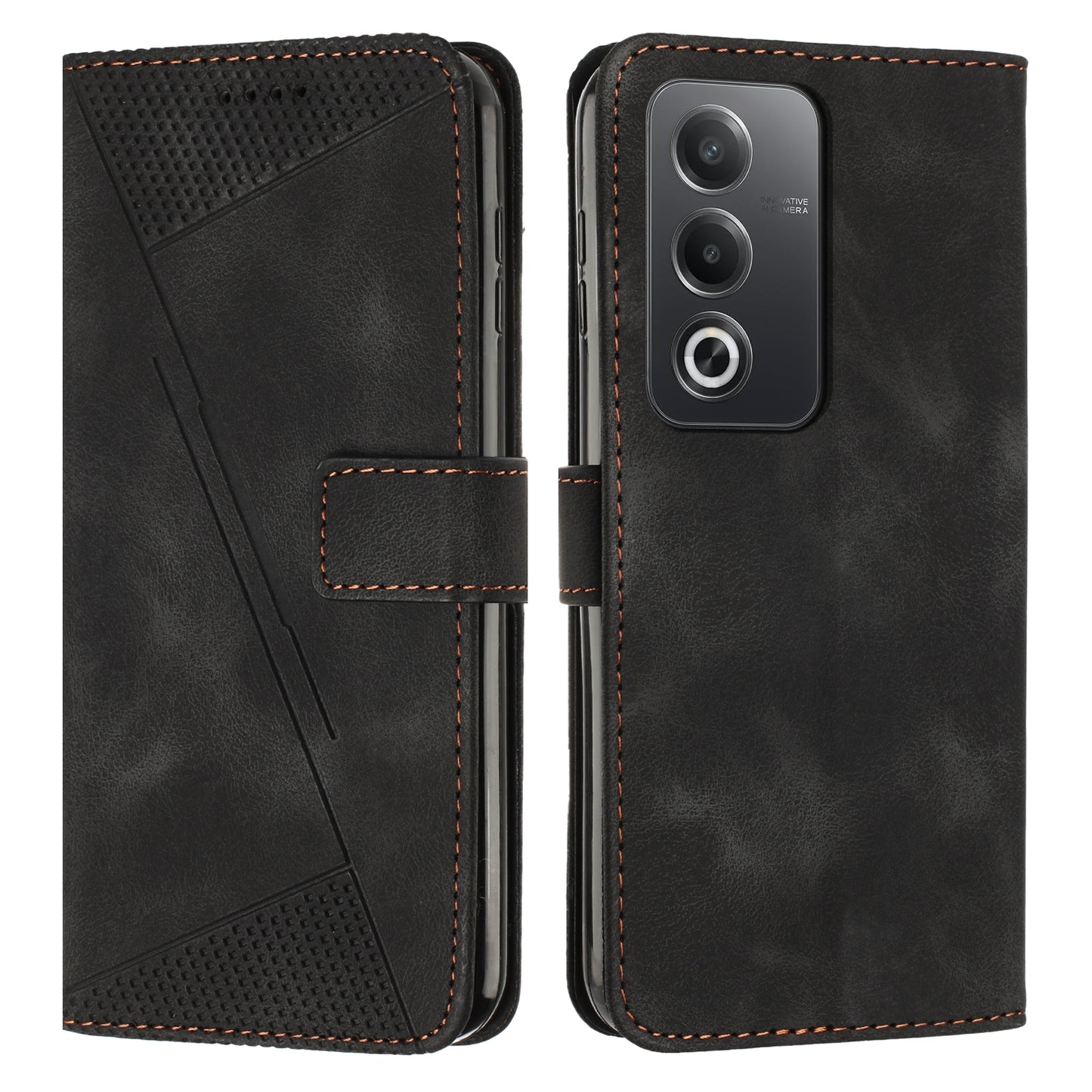 OPPO A3 Pro Dream Triangle Leather Wallet Phone Case with Lanyard, Card Slot, Cash Compartment, Foldable Kickstand, Shockproof PU TPU Protective Cover