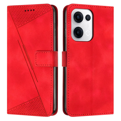 OPPO Reno13 5G Dream Triangle Leather Wallet Phone Case with Lanyard, Card Slot, Cash Compartment, Foldable Kickstand, Shockproof PU TPU Protective Cover