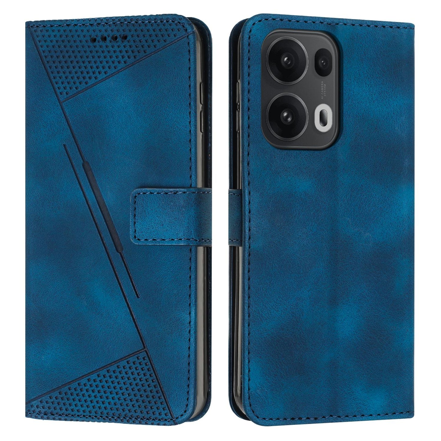 OPPO Reno13 Pro Dream Triangle Leather Wallet Phone Case with Lanyard, Card Slot, Cash Compartment, Foldable Kickstand, Shockproof PU TPU Protective Cover