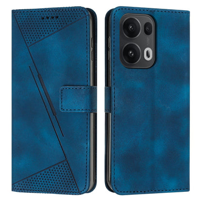OPPO Reno13 Pro Dream Triangle Leather Wallet Phone Case with Lanyard, Card Slot, Cash Compartment, Foldable Kickstand, Shockproof PU TPU Protective Cover