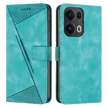 OPPO Reno13 Pro Dream Triangle Leather Wallet Phone Case with Lanyard, Card Slot, Cash Compartment, Foldable Kickstand, Shockproof PU TPU Protective Cover