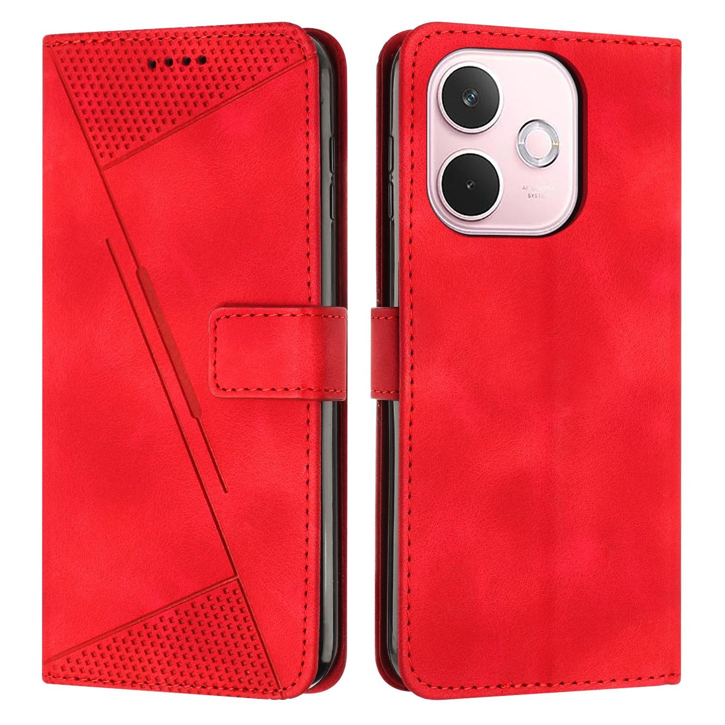 OPPO A5 Pro 5G Dream Triangle Leather Wallet Phone Case with Lanyard, Card Slot, Cash Compartment, Foldable Kickstand, Shockproof PU TPU Protective Cover