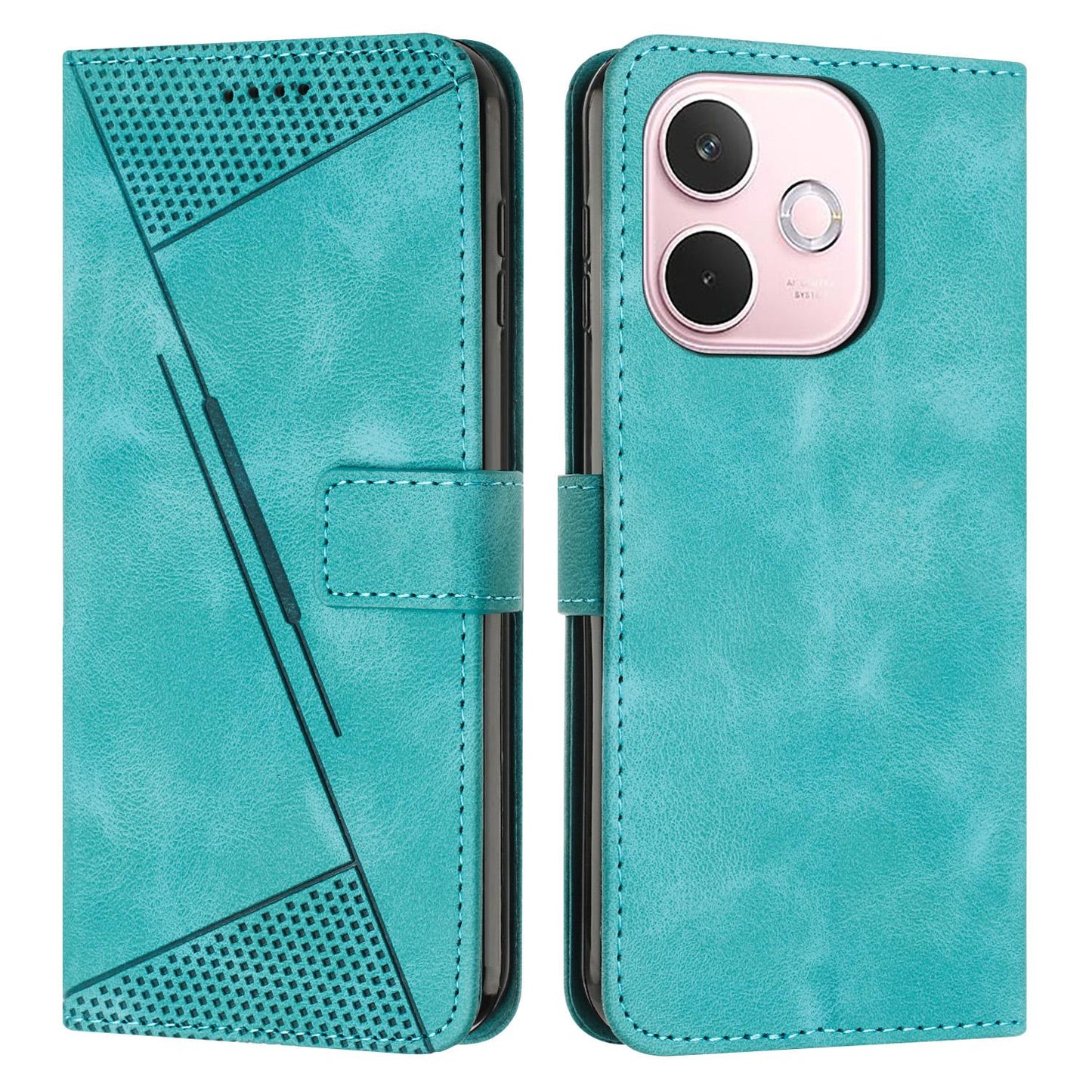 OPPO A5 Pro 5G Dream Triangle Leather Wallet Phone Case with Lanyard, Card Slot, Cash Compartment, Foldable Kickstand, Shockproof PU TPU Protective Cover