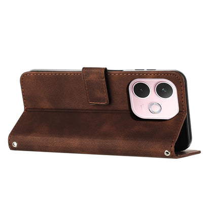 OPPO A5 Pro 5G Dream Triangle Leather Wallet Phone Case with Lanyard, Card Slot, Cash Compartment, Foldable Kickstand, Shockproof PU TPU Protective Cover