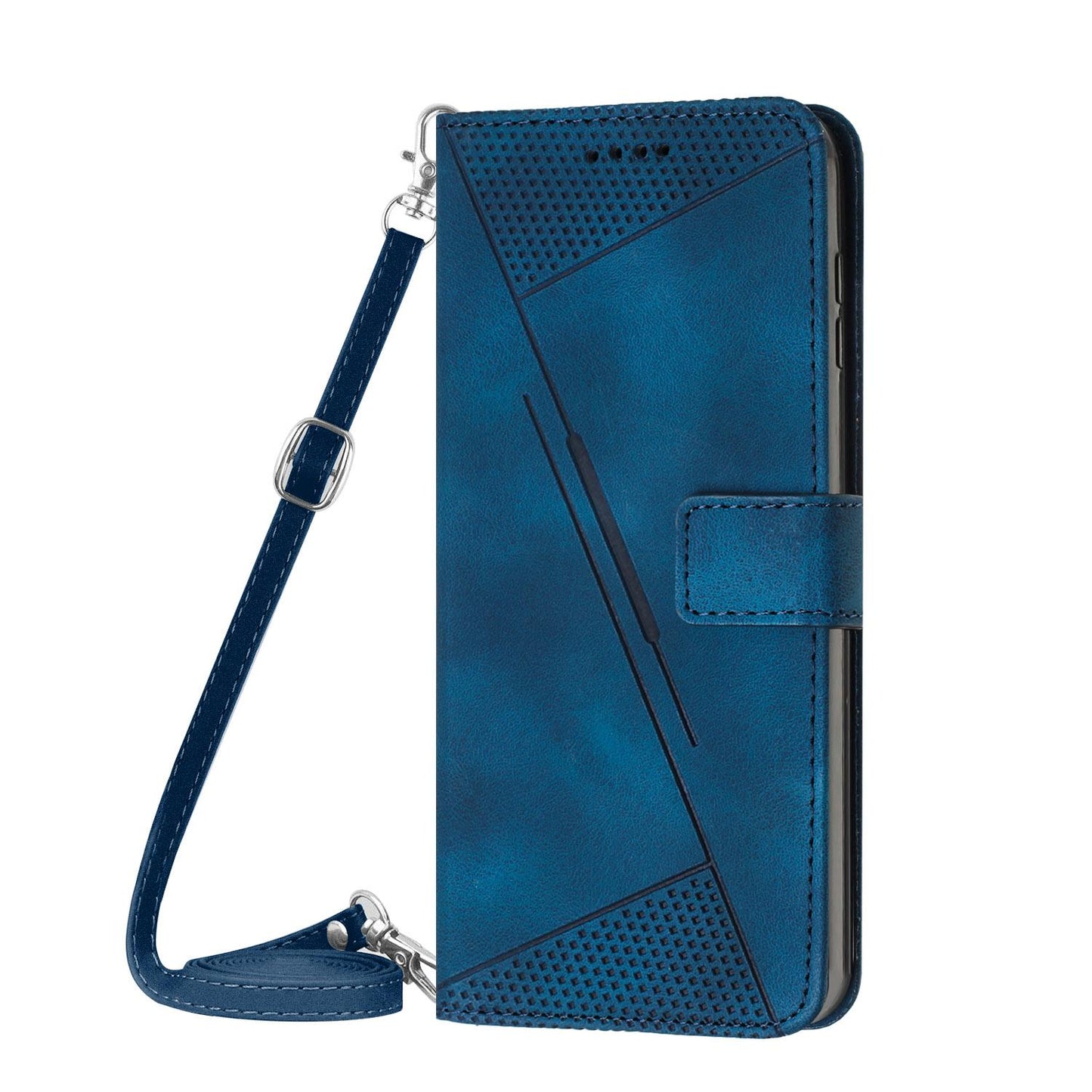 OPPO F31 5G Dream Triangle Leather Wallet Phone Case with Lanyard, Card Slot, Cash Compartment, Foldable Kickstand, Shockproof PU TPU Protective Cover