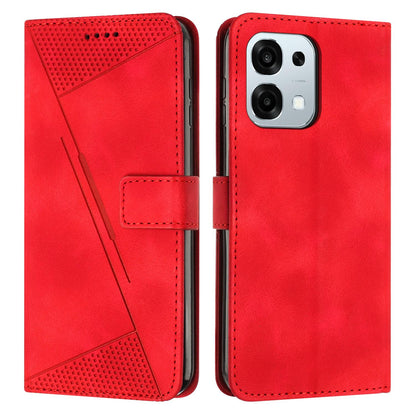 OPPO F31 5G Dream Triangle Leather Wallet Phone Case with Lanyard, Card Slot, Cash Compartment, Foldable Kickstand, Shockproof PU TPU Protective Cover