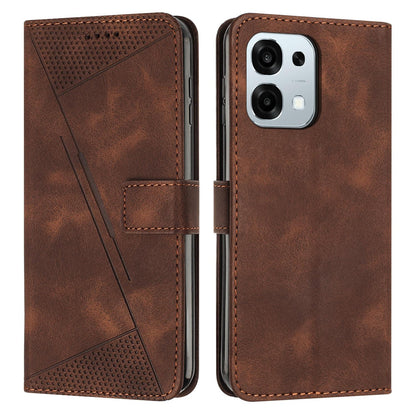 OPPO F31 5G Dream Triangle Leather Wallet Phone Case with Lanyard, Card Slot, Cash Compartment, Foldable Kickstand, Shockproof PU TPU Protective Cover