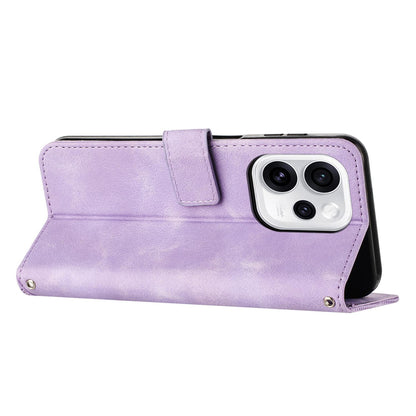 OPPO Reno15 5G Dream Triangle Leather Wallet Phone Case with Lanyard, Card Slot, Cash Compartment, Foldable Kickstand, Shockproof PU TPU Protective Cover