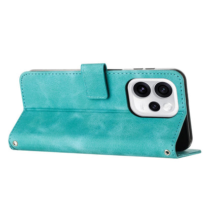 OPPO Reno15 Pro Max 5G Dream Triangle Leather Wallet Phone Case with Lanyard, Card Slot, Cash Compartment, Foldable Kickstand, Shockproof PU TPU Protective Cover