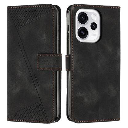 OPPO Reno15 Pro Max 5G Dream Triangle Leather Wallet Phone Case with Lanyard, Card Slot, Cash Compartment, Foldable Kickstand, Shockproof PU TPU Protective Cover