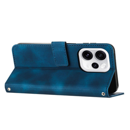 OPPO Reno15 F 5G Dream Triangle Leather Wallet Phone Case with Lanyard, Card Slot, Cash Compartment, Foldable Kickstand, Shockproof PU TPU Protective Cover