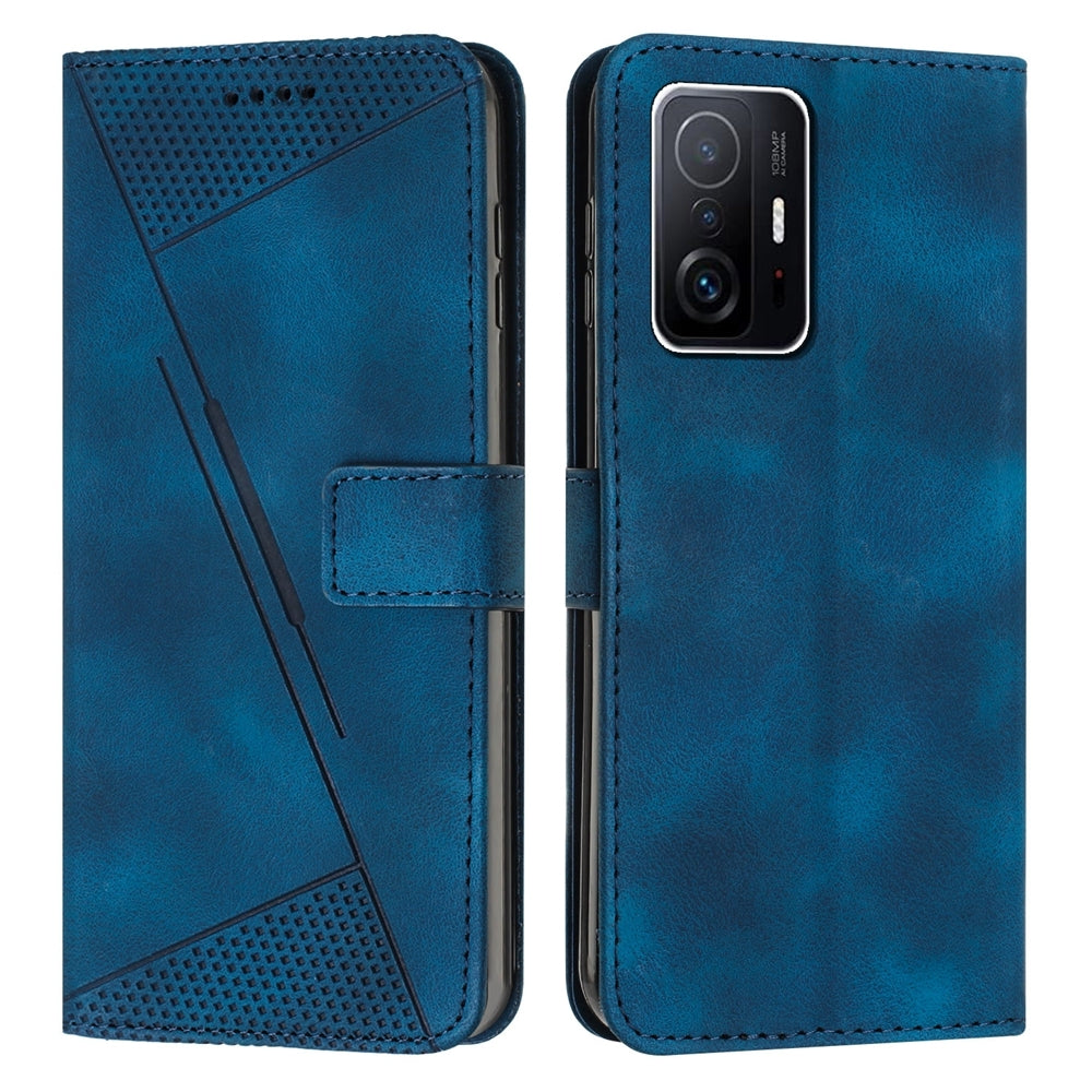 Xiaomi 11T Dream Triangle Leather Wallet Phone Case with Lanyard, Card Slot, Cash Compartment, Foldable Kickstand, Shockproof PU TPU Protective Cover