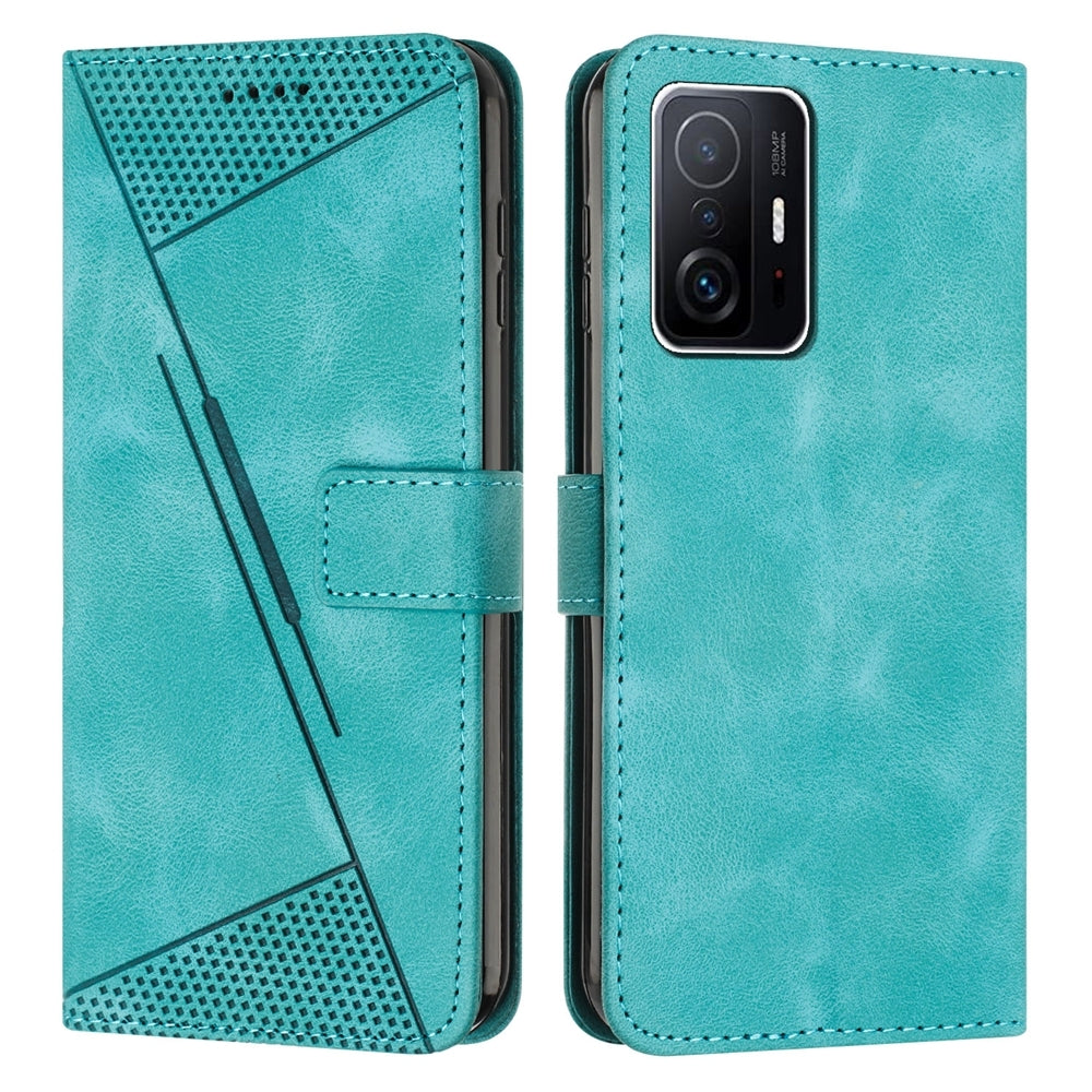 Xiaomi 11T Pro Dream Triangle Leather Wallet Phone Case with Lanyard, Card Slot, Cash Compartment, Foldable Kickstand, Shockproof PU TPU Protective Cover