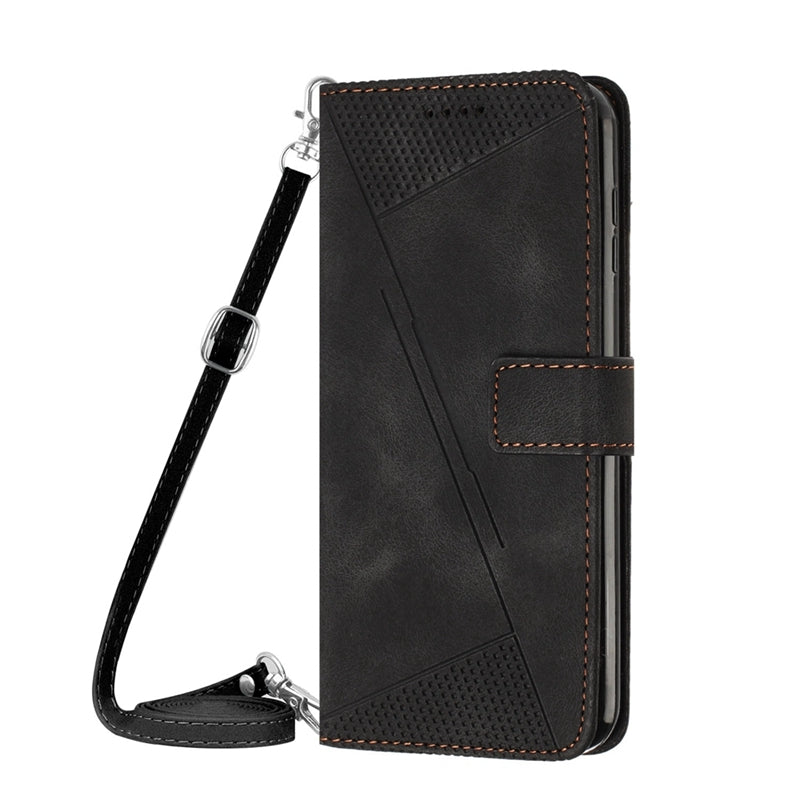 Xiaomi 12 Lite Dream Triangle Leather Wallet Phone Case with Lanyard, Card Slot, Cash Compartment, Foldable Kickstand, Shockproof PU TPU Protective Cover