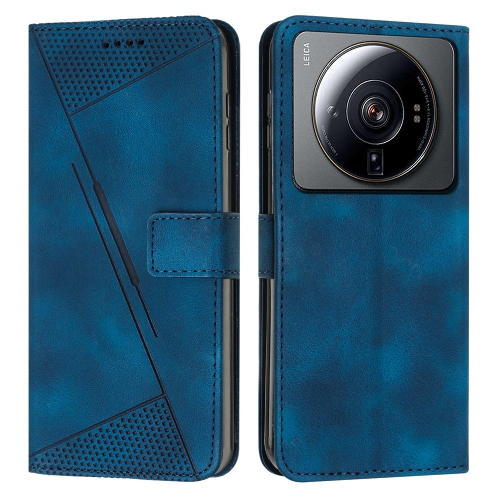 Xiaomi 12 Ultra Dream Triangle Leather Wallet Phone Case with Lanyard, Card Slot, Cash Compartment, Foldable Kickstand, Shockproof PU TPU Protective Cover