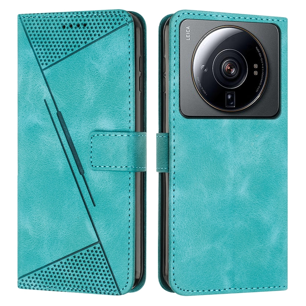 Xiaomi 12 Ultra Dream Triangle Leather Wallet Phone Case with Lanyard, Card Slot, Cash Compartment, Foldable Kickstand, Shockproof PU TPU Protective Cover