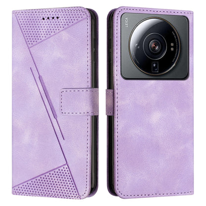 Xiaomi 12 Ultra Dream Triangle Leather Wallet Phone Case with Lanyard, Card Slot, Cash Compartment, Foldable Kickstand, Shockproof PU TPU Protective Cover
