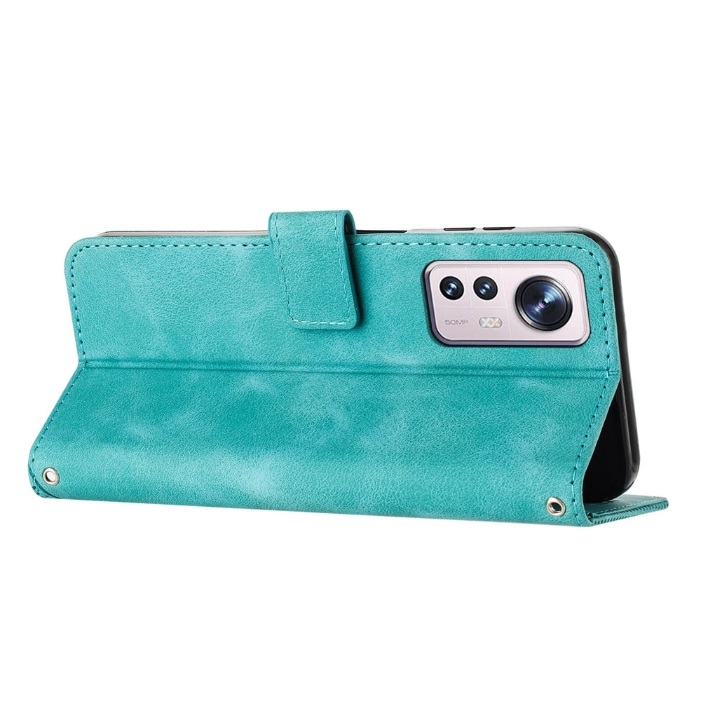 Xiaomi 12S Dream Triangle Leather Wallet Phone Case with Lanyard, Card Slot, Cash Compartment, Foldable Kickstand, Shockproof PU TPU Protective Cover
