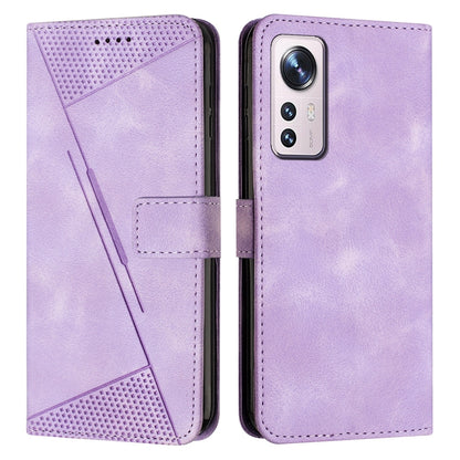 Xiaomi 12S Dream Triangle Leather Wallet Phone Case with Lanyard, Card Slot, Cash Compartment, Foldable Kickstand, Shockproof PU TPU Protective Cover