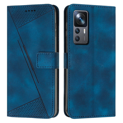 Xiaomi 12T Dream Triangle Leather Wallet Phone Case with Lanyard, Card Slot, Cash Compartment, Foldable Kickstand, Shockproof PU TPU Protective Cover