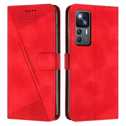 Xiaomi 12T Pro Dream Triangle Leather Wallet Phone Case with Lanyard, Card Slot, Cash Compartment, Foldable Kickstand, Shockproof PU TPU Protective Cover