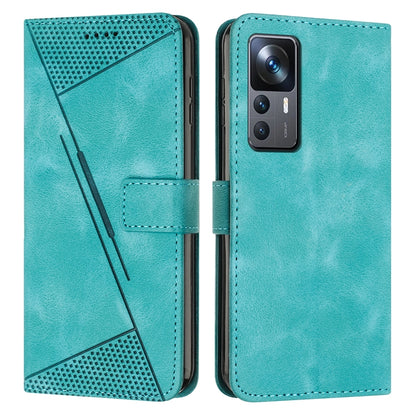 Xiaomi 12T Pro Dream Triangle Leather Wallet Phone Case with Lanyard, Card Slot, Cash Compartment, Foldable Kickstand, Shockproof PU TPU Protective Cover