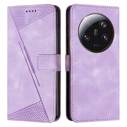 Xiaomi 13 Ultra Dream Triangle Leather Wallet Phone Case with Lanyard, Card Slot, Cash Compartment, Foldable Kickstand, Shockproof PU TPU Protective Cover