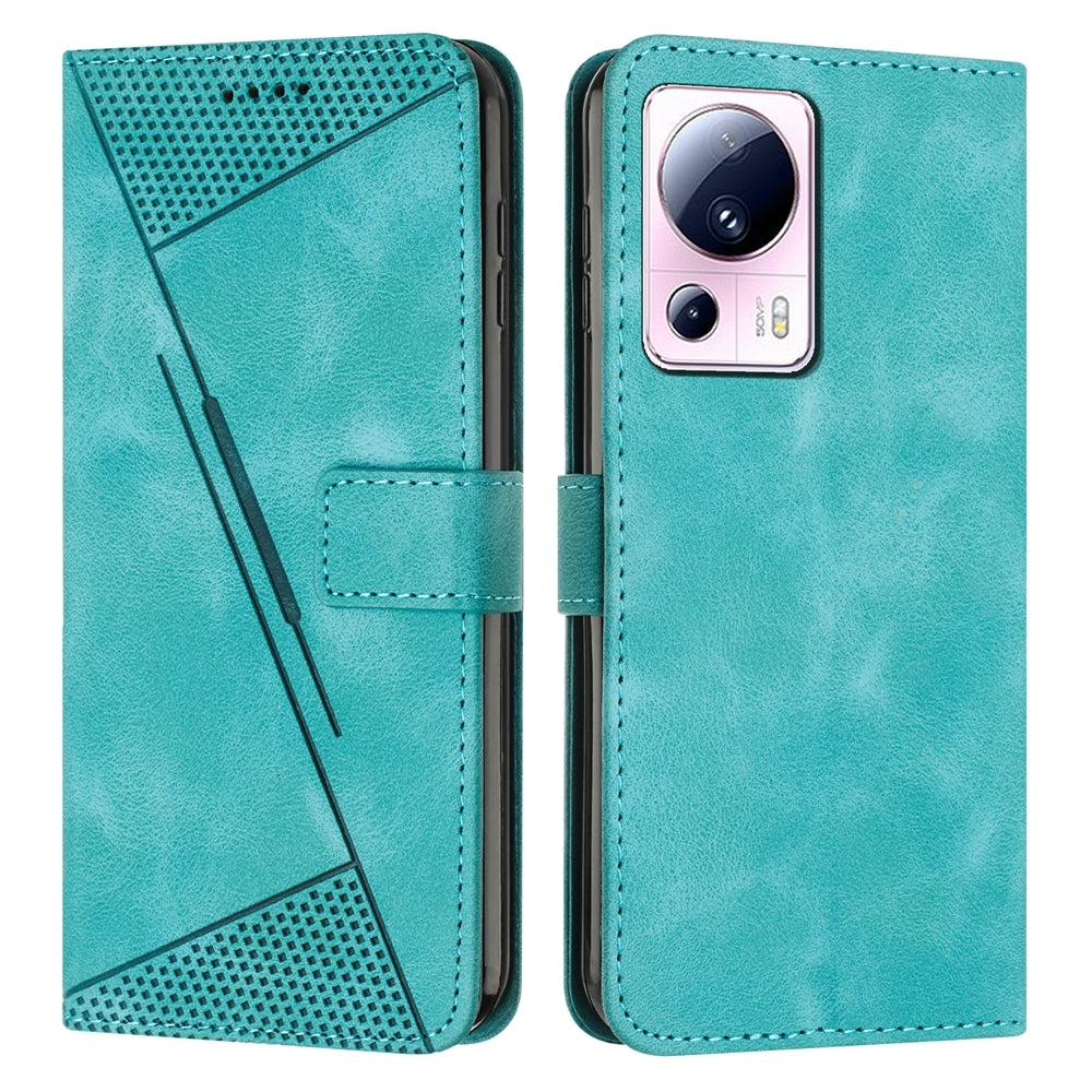 Xiaomi 13 Lite Dream Triangle Leather Wallet Phone Case with Lanyard, Card Slot, Cash Compartment, Foldable Kickstand, Shockproof PU TPU Protective Cover