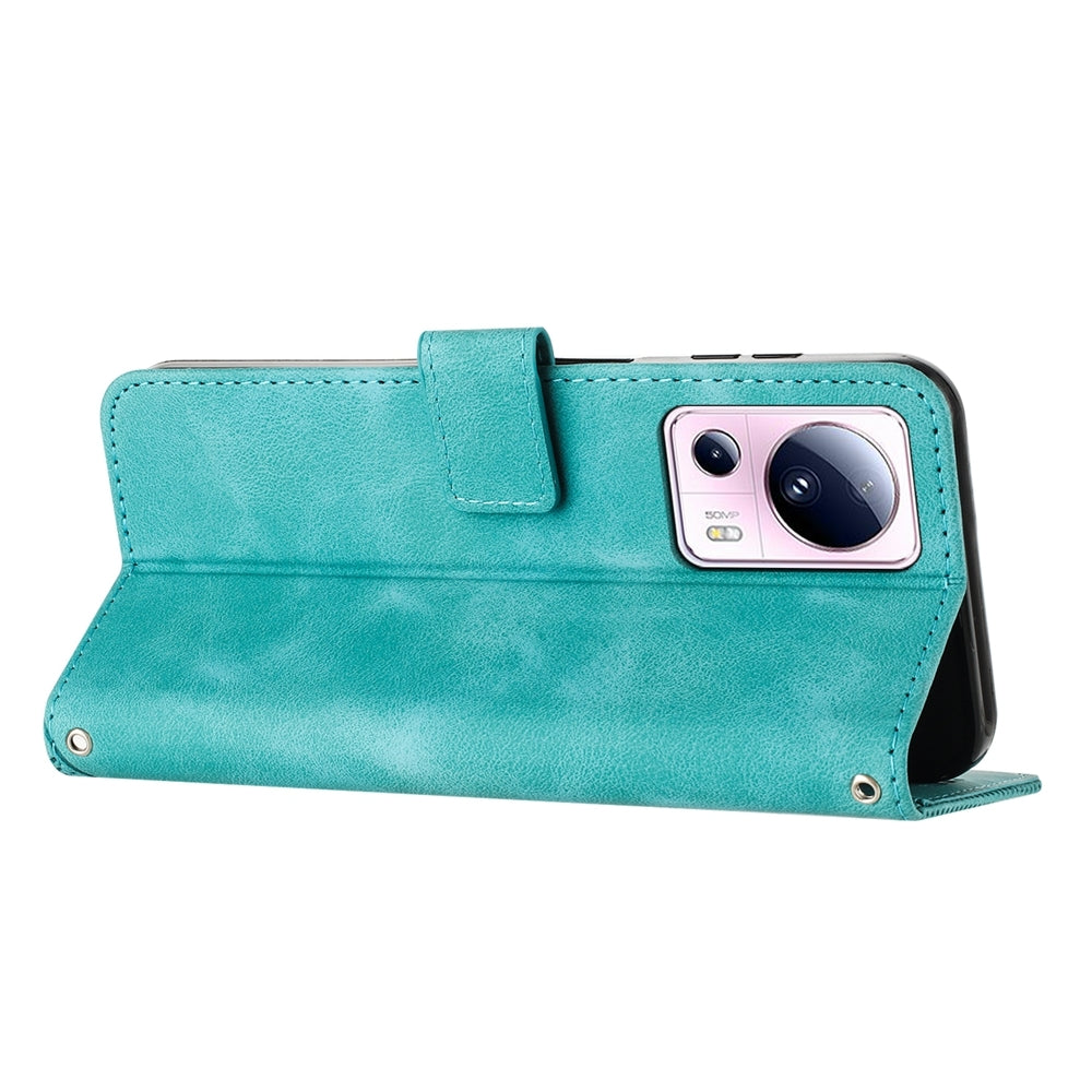 Xiaomi 13 Lite Dream Triangle Leather Wallet Phone Case with Lanyard, Card Slot, Cash Compartment, Foldable Kickstand, Shockproof PU TPU Protective Cover