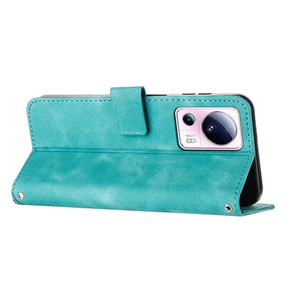 Xiaomi 13 Lite Dream Triangle Leather Wallet Phone Case with Lanyard, Card Slot, Cash Compartment, Foldable Kickstand, Shockproof PU TPU Protective Cover