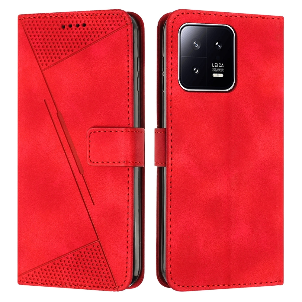Xiaomi 13 Pro Dream Triangle Leather Wallet Phone Case with Lanyard, Card Slot, Cash Compartment, Foldable Kickstand, Shockproof PU TPU Protective Cover