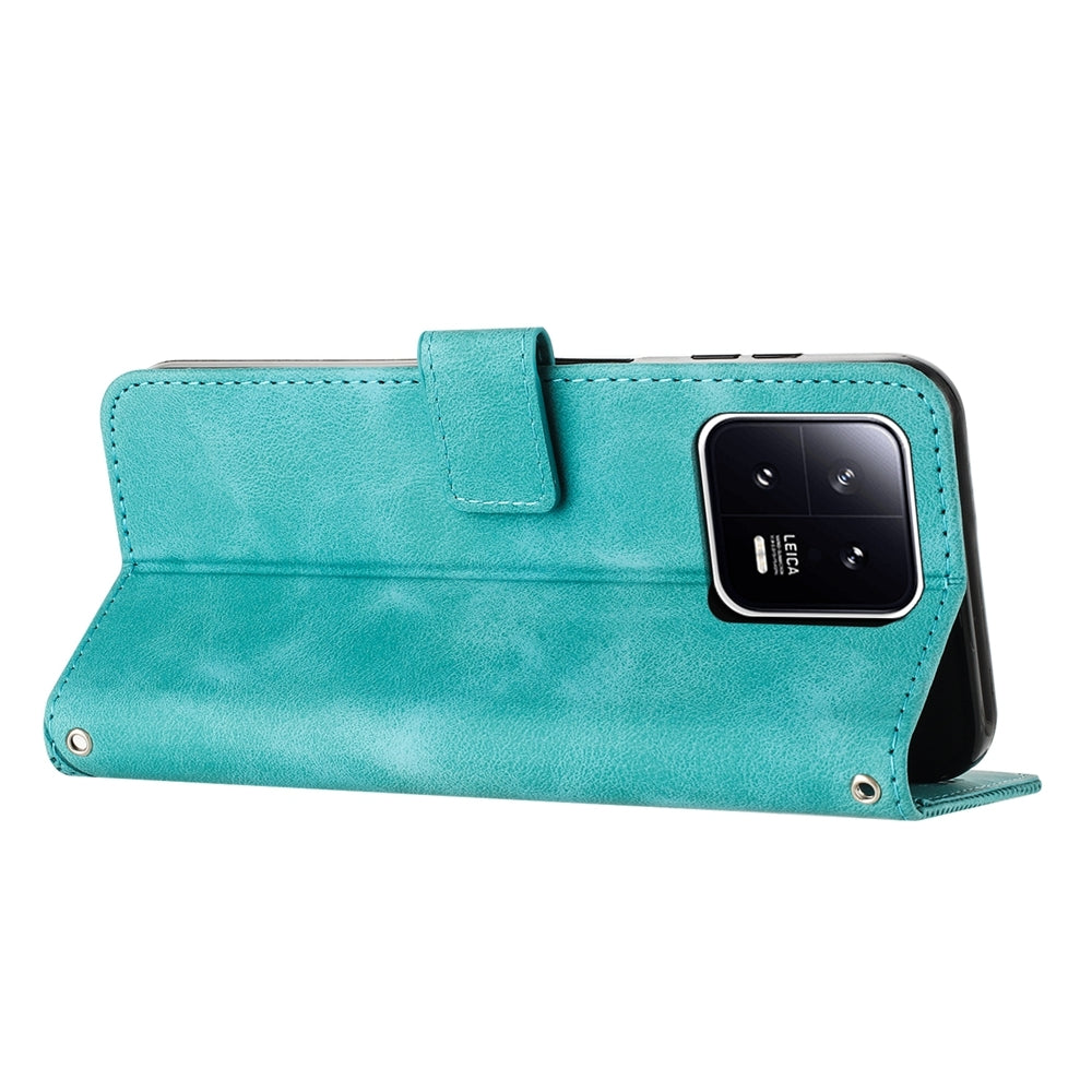 Xiaomi 13 Pro Dream Triangle Leather Wallet Phone Case with Lanyard, Card Slot, Cash Compartment, Foldable Kickstand, Shockproof PU TPU Protective Cover