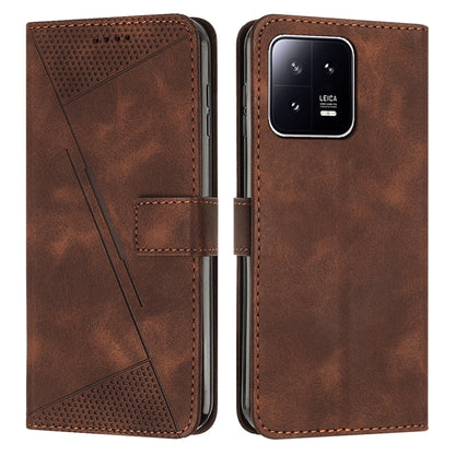Xiaomi 13 Pro Dream Triangle Leather Wallet Phone Case with Lanyard, Card Slot, Cash Compartment, Foldable Kickstand, Shockproof PU TPU Protective Cover
