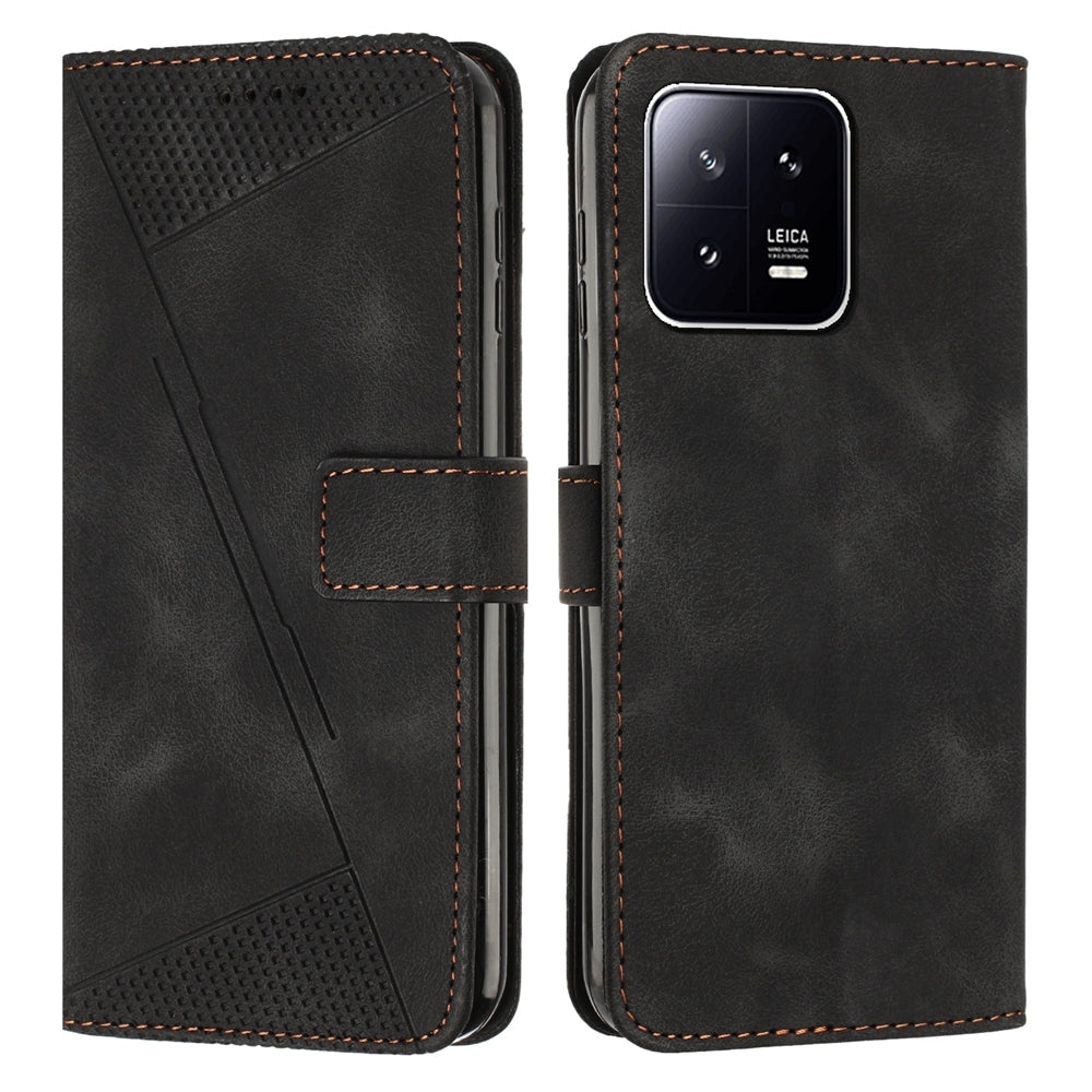 Xiaomi 13 Pro Dream Triangle Leather Wallet Phone Case with Lanyard, Card Slot, Cash Compartment, Foldable Kickstand, Shockproof PU TPU Protective Cover
