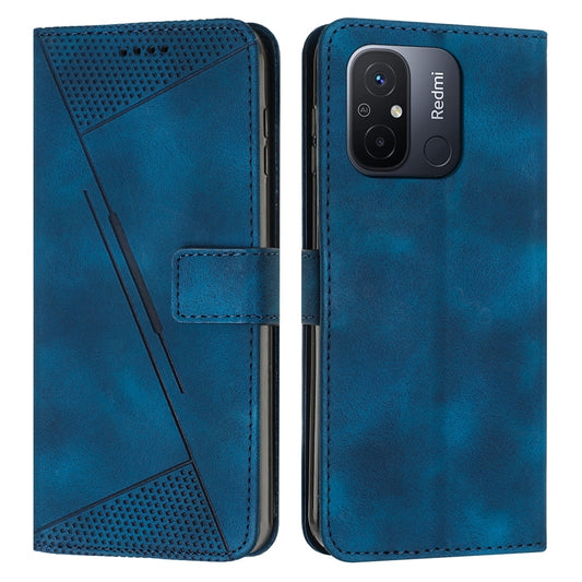 Xiaomi Redmi 12C Dream Triangle Leather Wallet Phone Case with Lanyard, Card Slot, Cash Compartment, Foldable Kickstand, Shockproof PU TPU Protective Cover