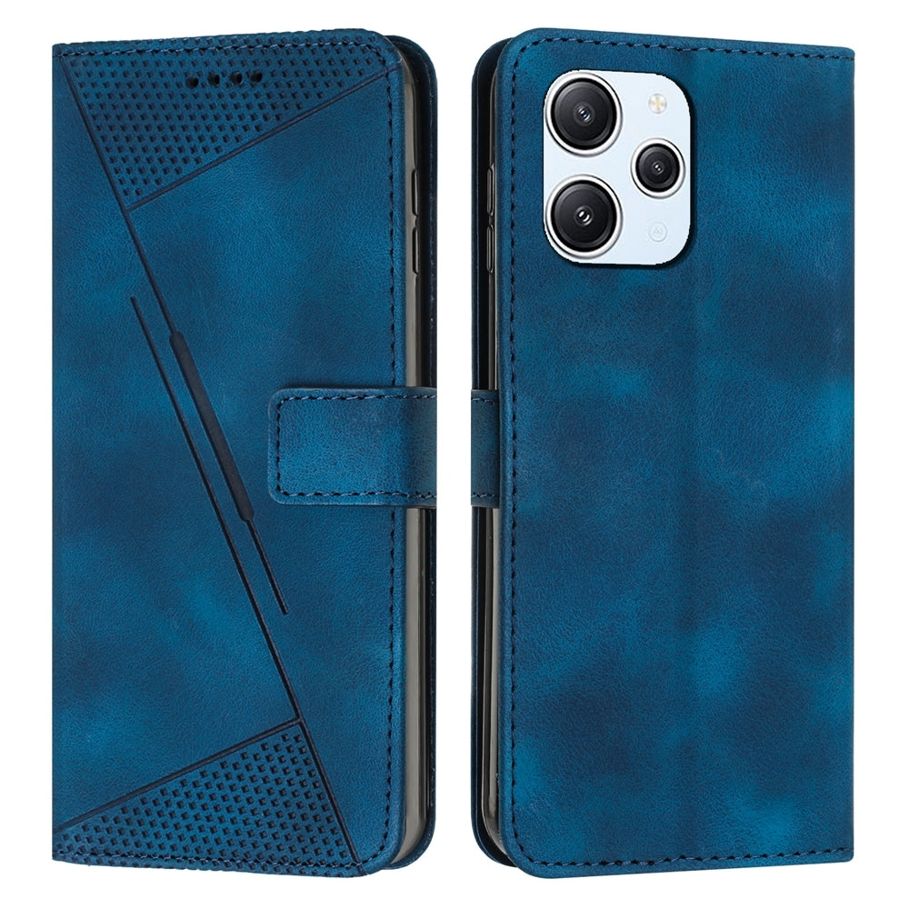 Xiaomi Redmi 12 4G Dream Triangle Leather Wallet Phone Case with Lanyard, Card Slot, Cash Compartment, Foldable Kickstand, Shockproof PU TPU Protective Cover