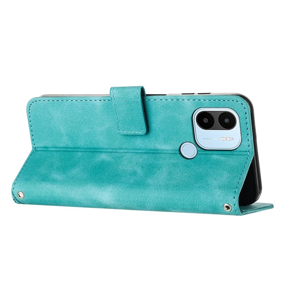 Xiaomi Redmi A2+ Dream Triangle Leather Wallet Phone Case with Lanyard, Card Slot, Cash Compartment, Foldable Kickstand, Shockproof PU TPU Protective Cover