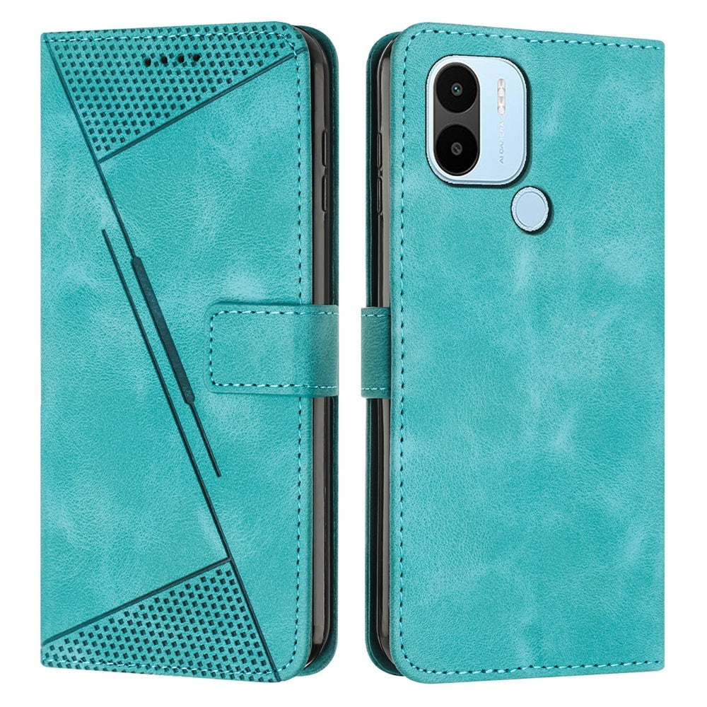 Xiaomi Redmi A2+ Dream Triangle Leather Wallet Phone Case with Lanyard, Card Slot, Cash Compartment, Foldable Kickstand, Shockproof PU TPU Protective Cover