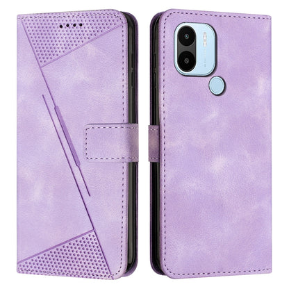 Xiaomi Redmi A1+ Dream Triangle Leather Wallet Phone Case with Lanyard, Card Slot, Cash Compartment, Foldable Kickstand, Shockproof PU TPU Protective Cover