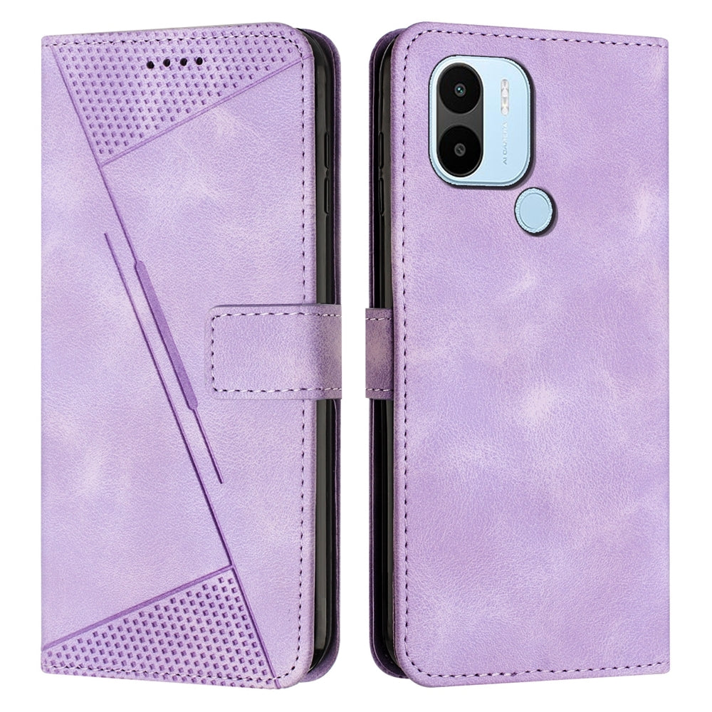 Xiaomi Redmi A2+ Dream Triangle Leather Wallet Phone Case with Lanyard, Card Slot, Cash Compartment, Foldable Kickstand, Shockproof PU TPU Protective Cover