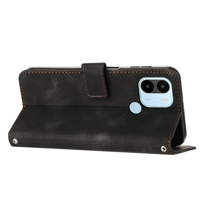 Xiaomi Redmi A1+ Dream Triangle Leather Wallet Phone Case with Lanyard, Card Slot, Cash Compartment, Foldable Kickstand, Shockproof PU TPU Protective Cover